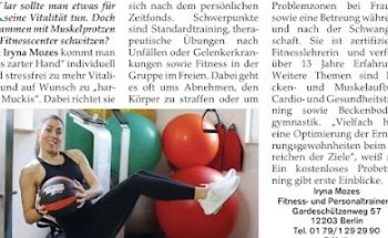 Iryna Mozes Personal Fitness Trainerin Berlin