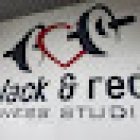 Black & red fitness studio
