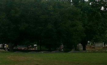 mountain biking pump track for practicing