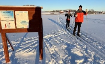 Skidspåret på Backsjön